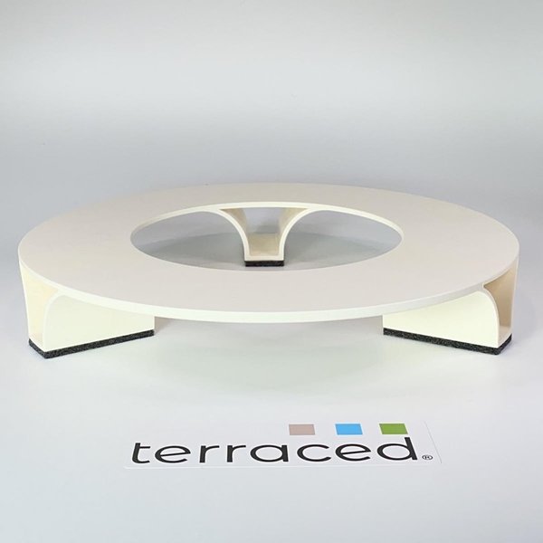 terraced® - Blumentopf Untersetzer - Farbe: Cremeweiß